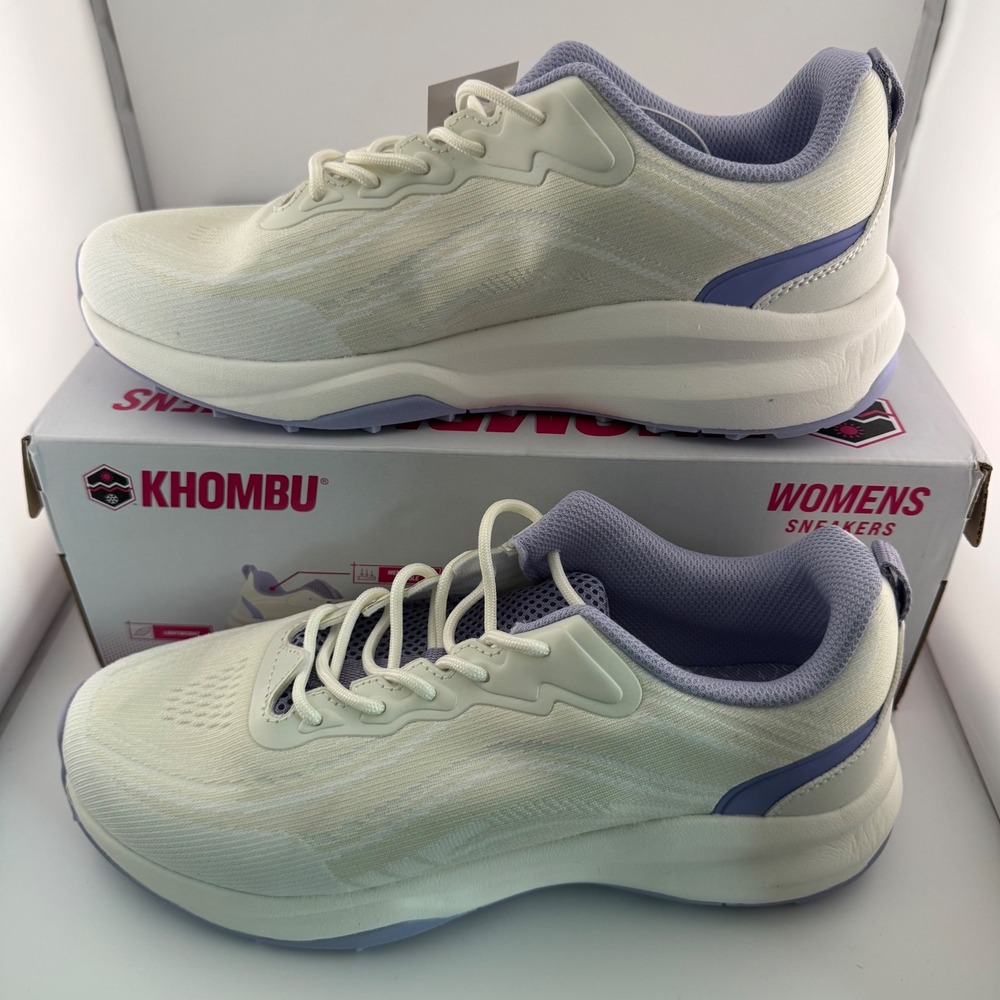 Khombu Patan Sneakers Womens 9 Beige Lavender New NIB Athletic Walking Shoes